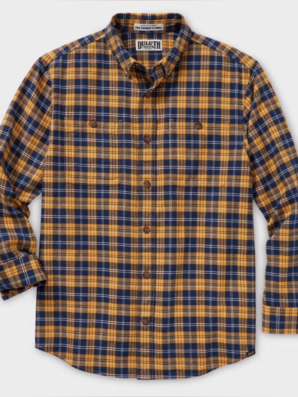 Duluth Trading Granola Gorpcore Plaid Flannel Shirt Men’s L Outdoorsy Workwear
